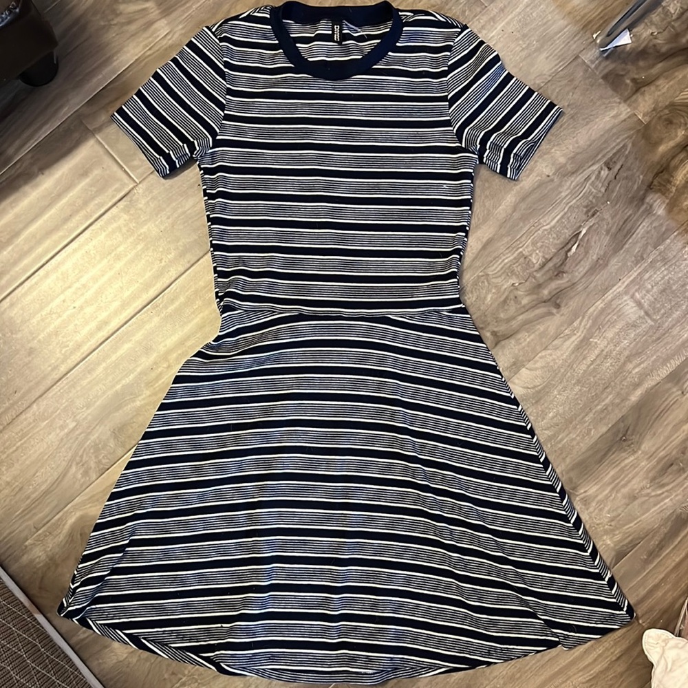 H&M Divided Striped Dress- Navy